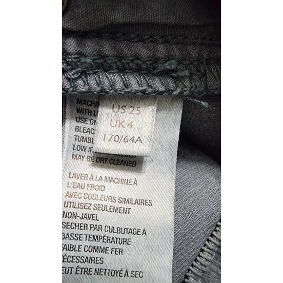 We The Free Womens Gray Corduroy Skinny Leg Pants Mid Rise Button Fly Size 25 - Picture 7 of 13